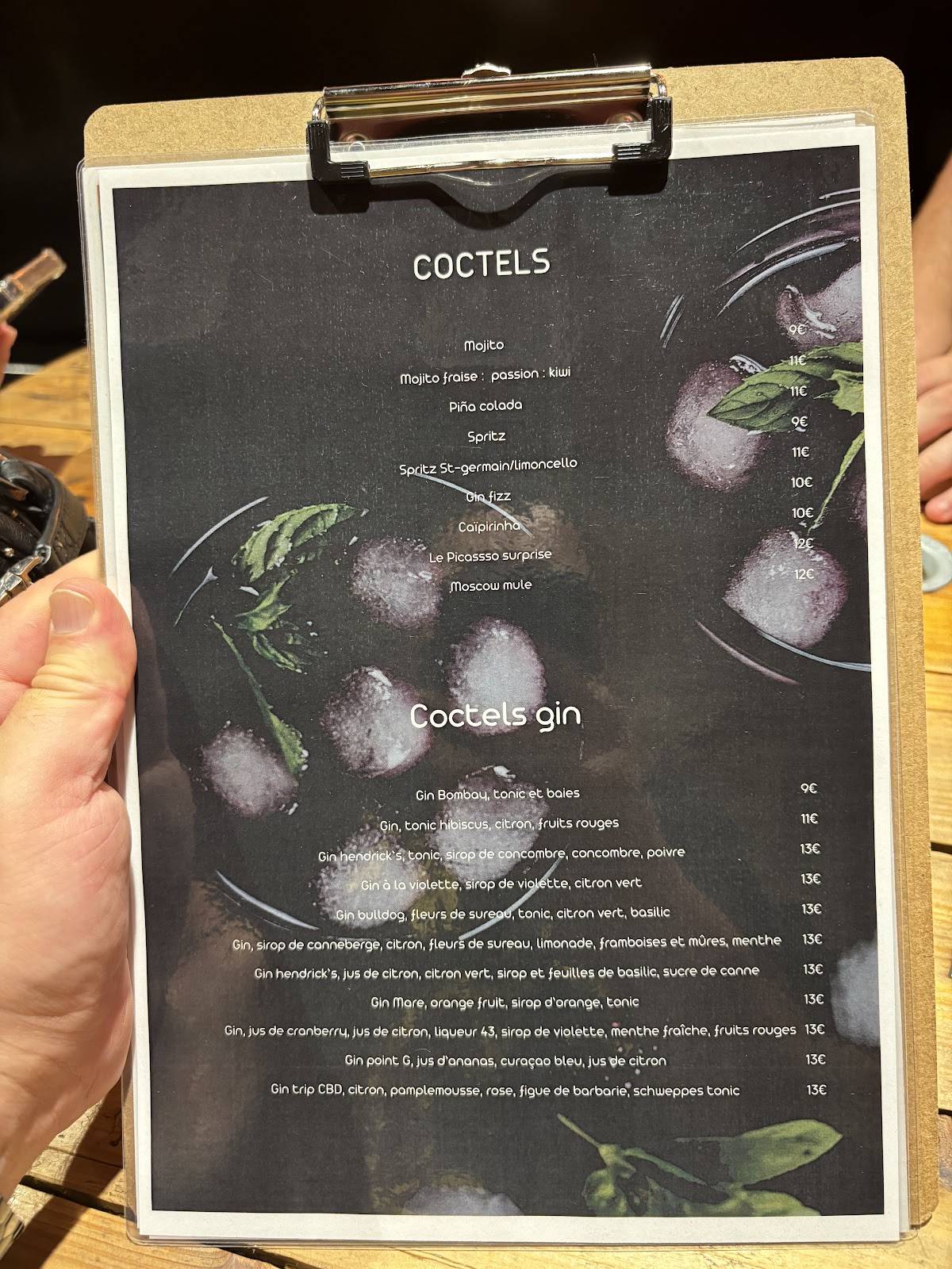 Bodega Picasso меню