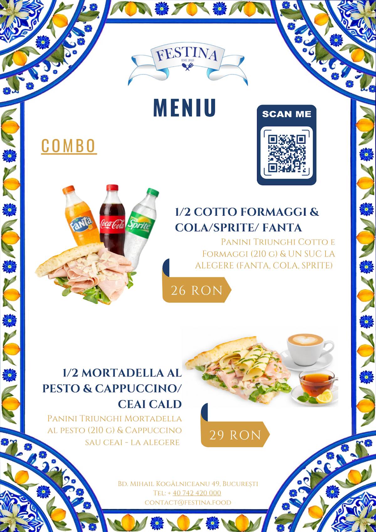 Festina Panini меню