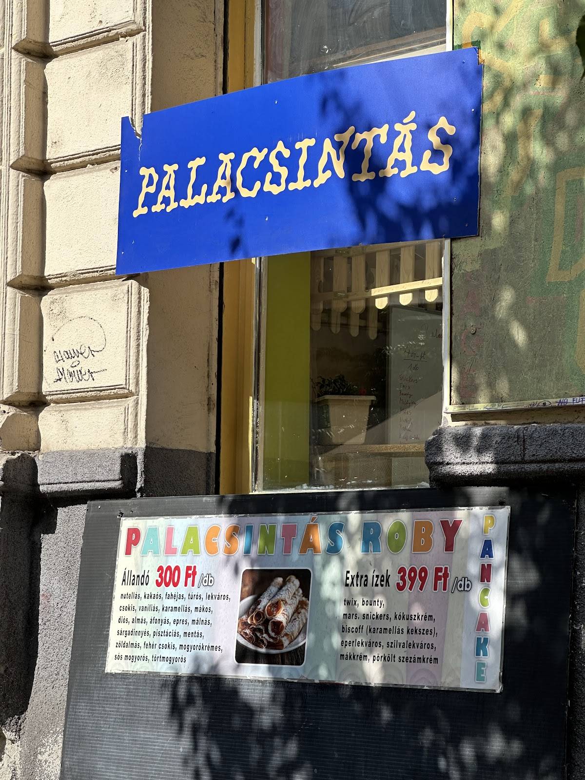 PALACSINTÁS ROBY меню