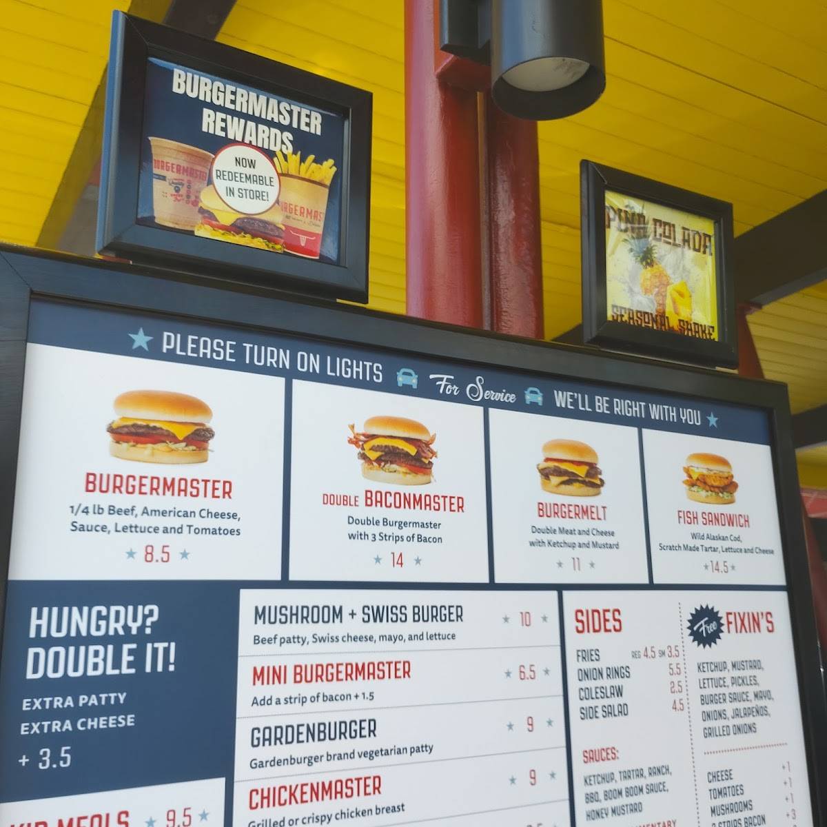 Burgermaster меню