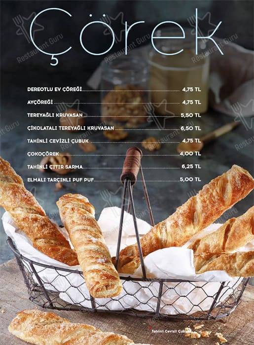 Simit Sarayı меню