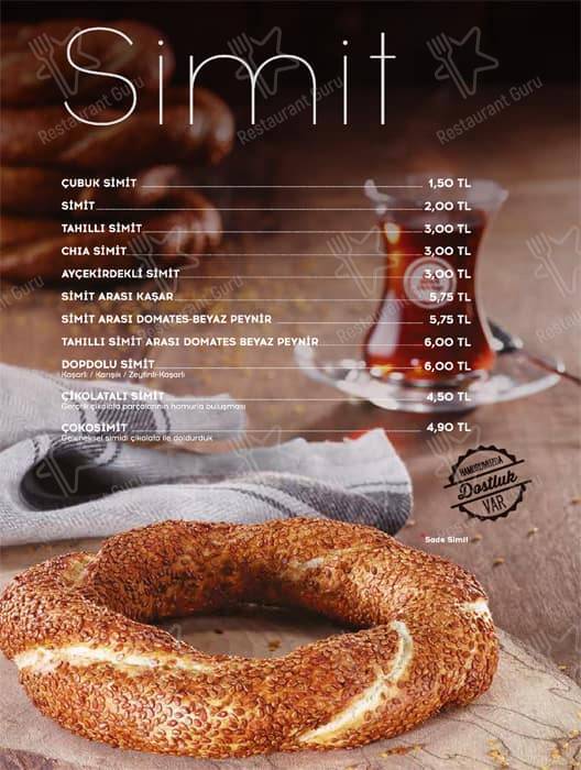 Simit Sarayı меню