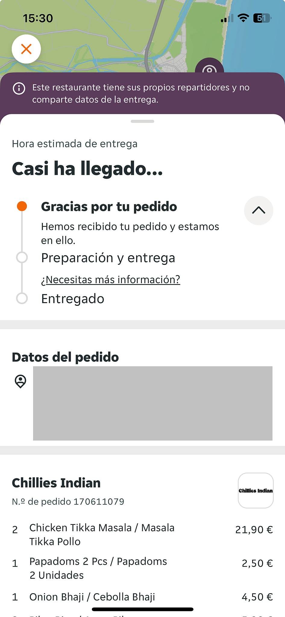 CHILLIES el raso меню