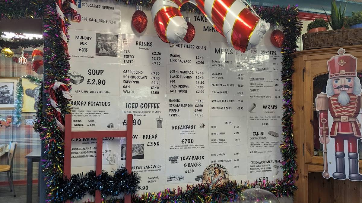 CJ's Cafe меню