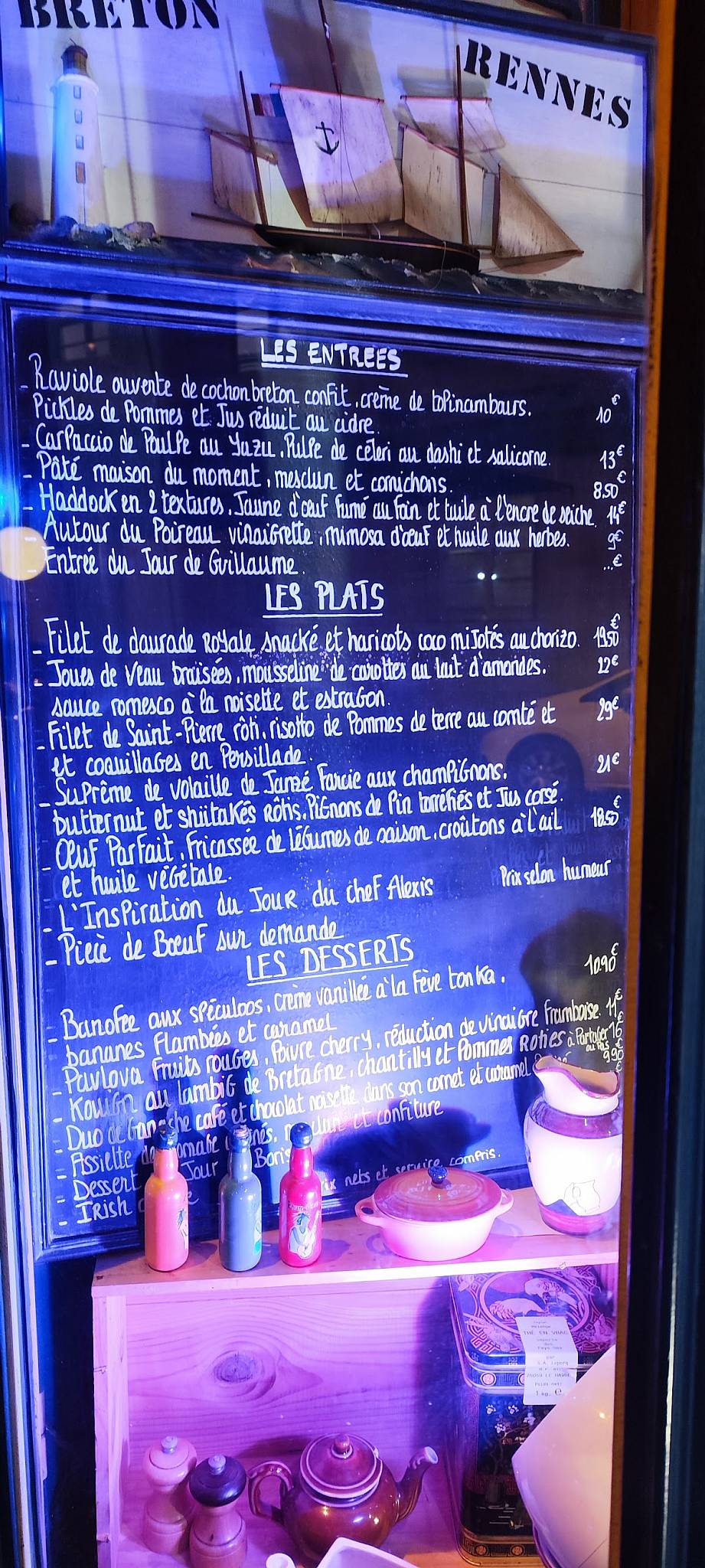 Café Breton меню