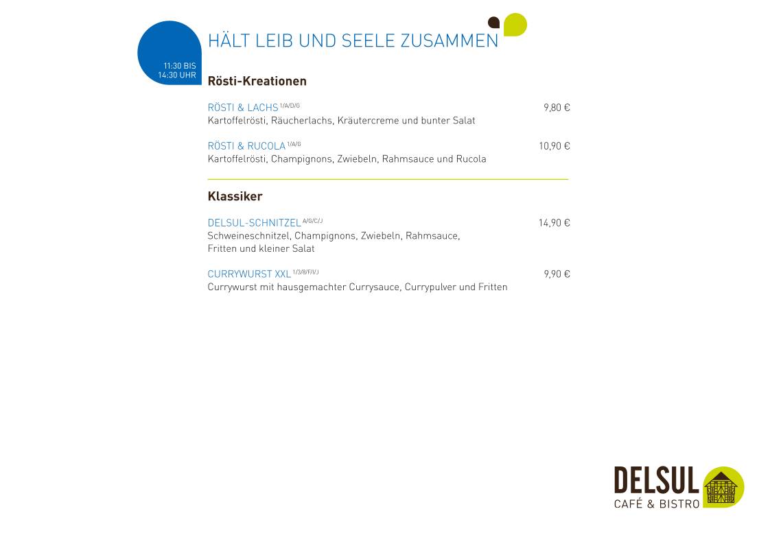 DELSUL - Café & Bistro меню