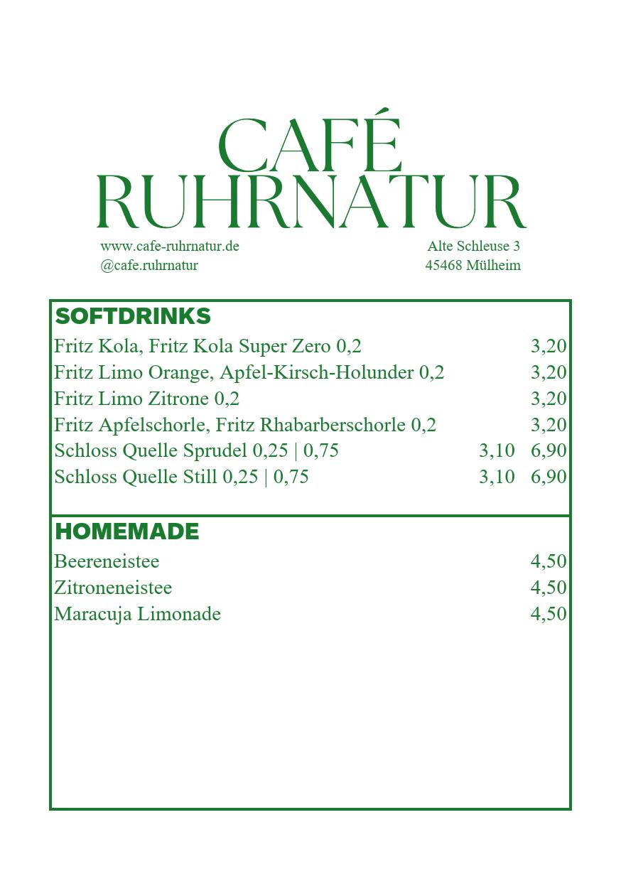 Café Ruhrnatur меню