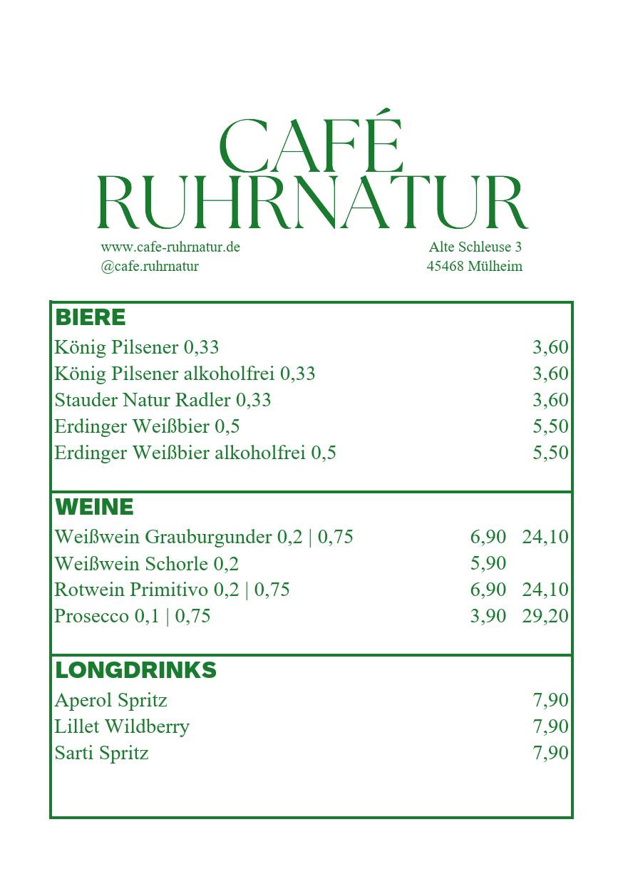 Café Ruhrnatur меню