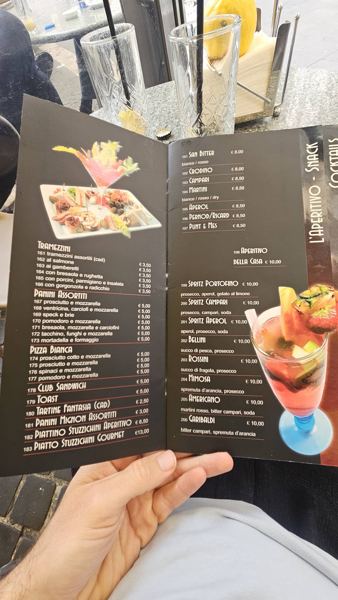 Caffè Portofino меню