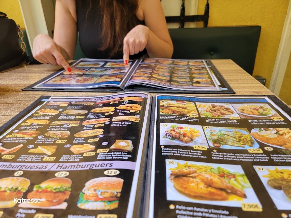 Snack Bar Canigo Calella меню