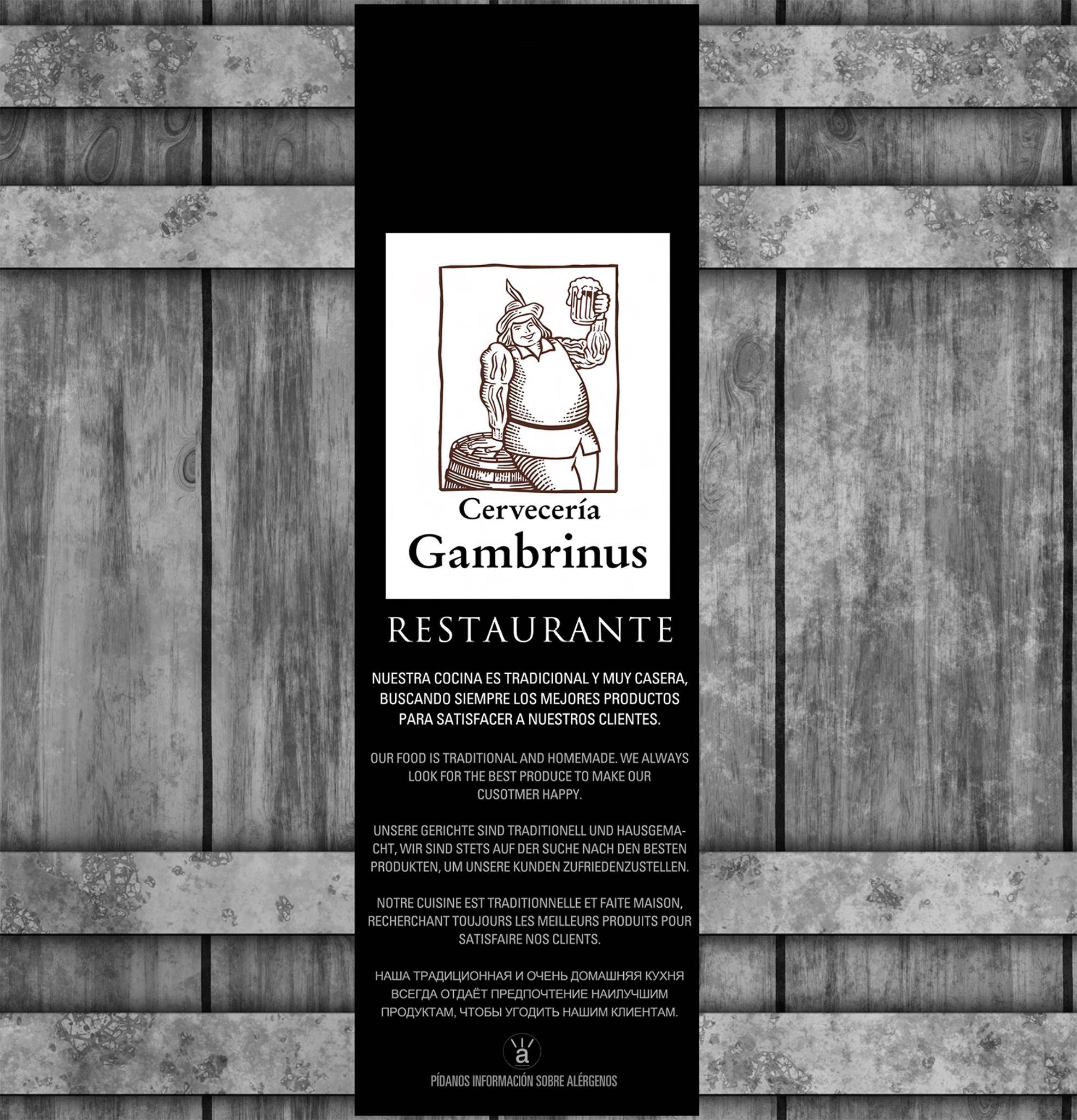 Gambrinus меню