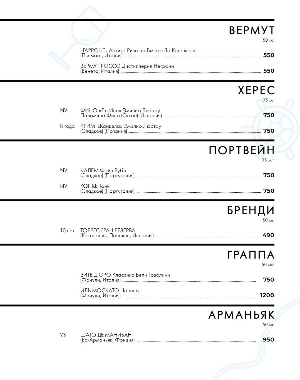 Чайка меню