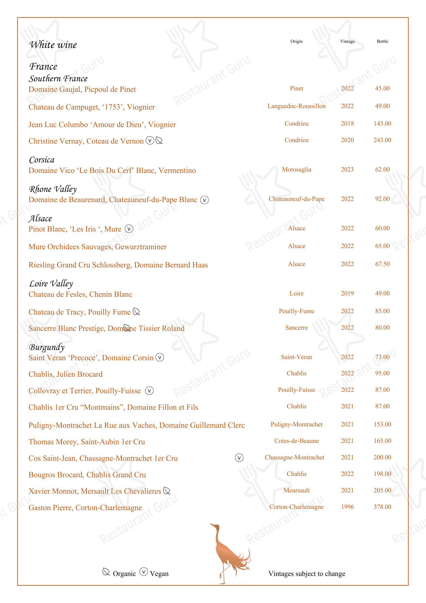 Group Booking Menu ресторана Cheals