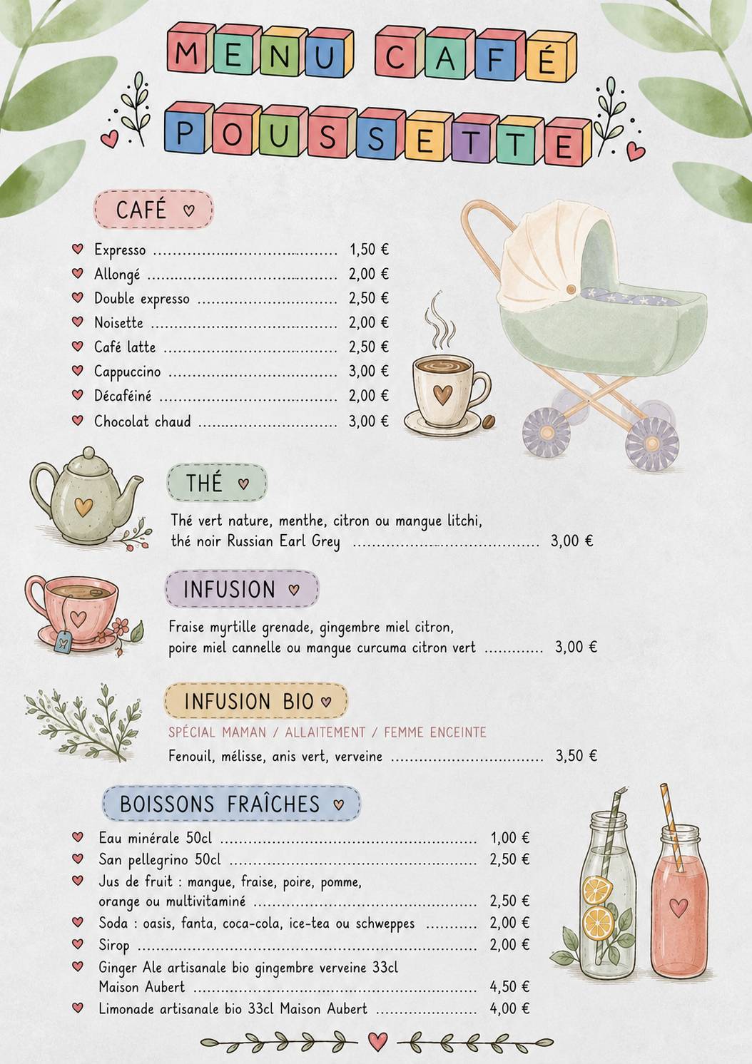 Chez Lînette меню