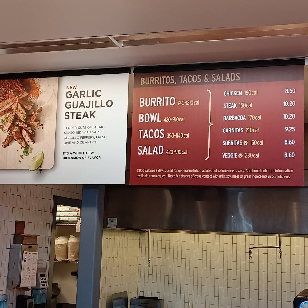 Chipotle Mexican Grill меню