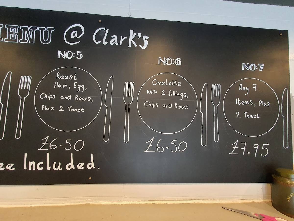 Clark's Café меню