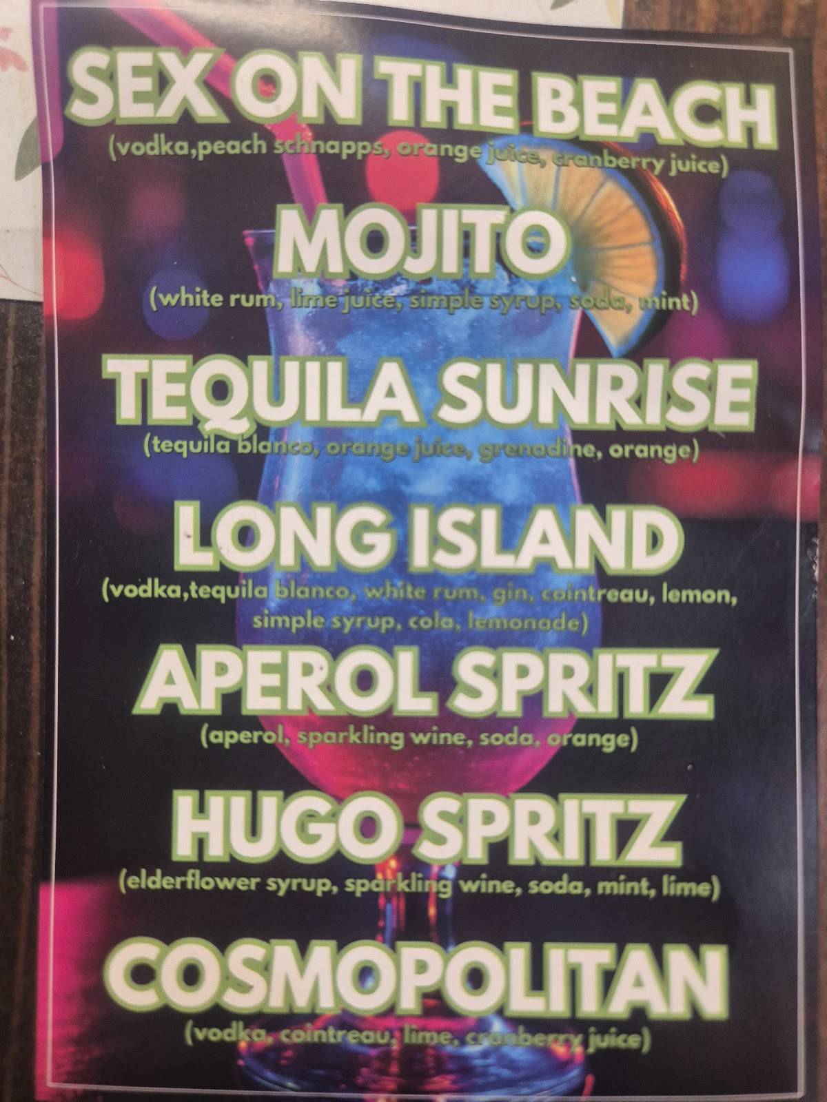 Cocktails Split меню