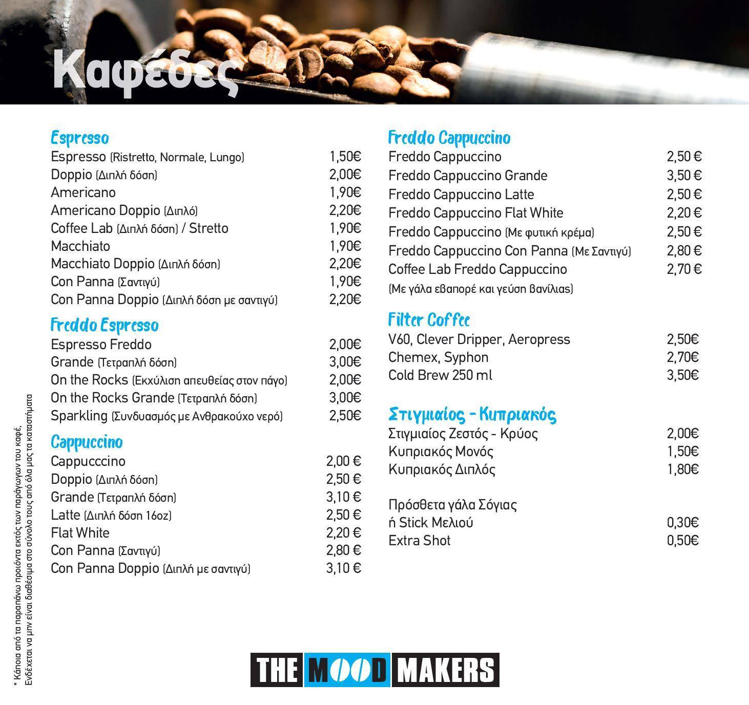 Coffee Lab меню