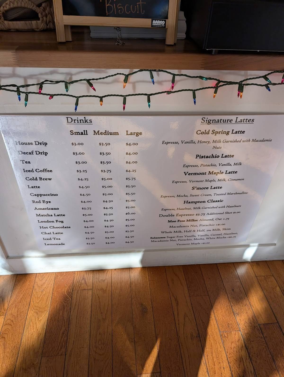 Cold Spring Harbor Cafe меню