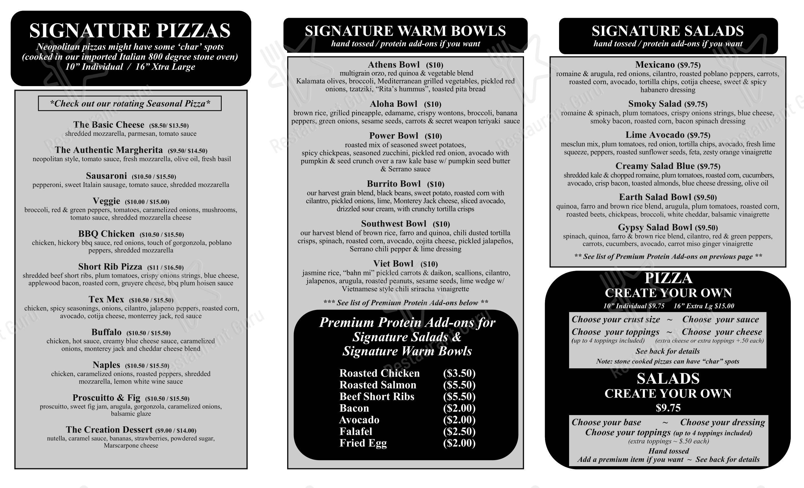 Boronia Catering Menu Pack ресторана Common Market Restaurants