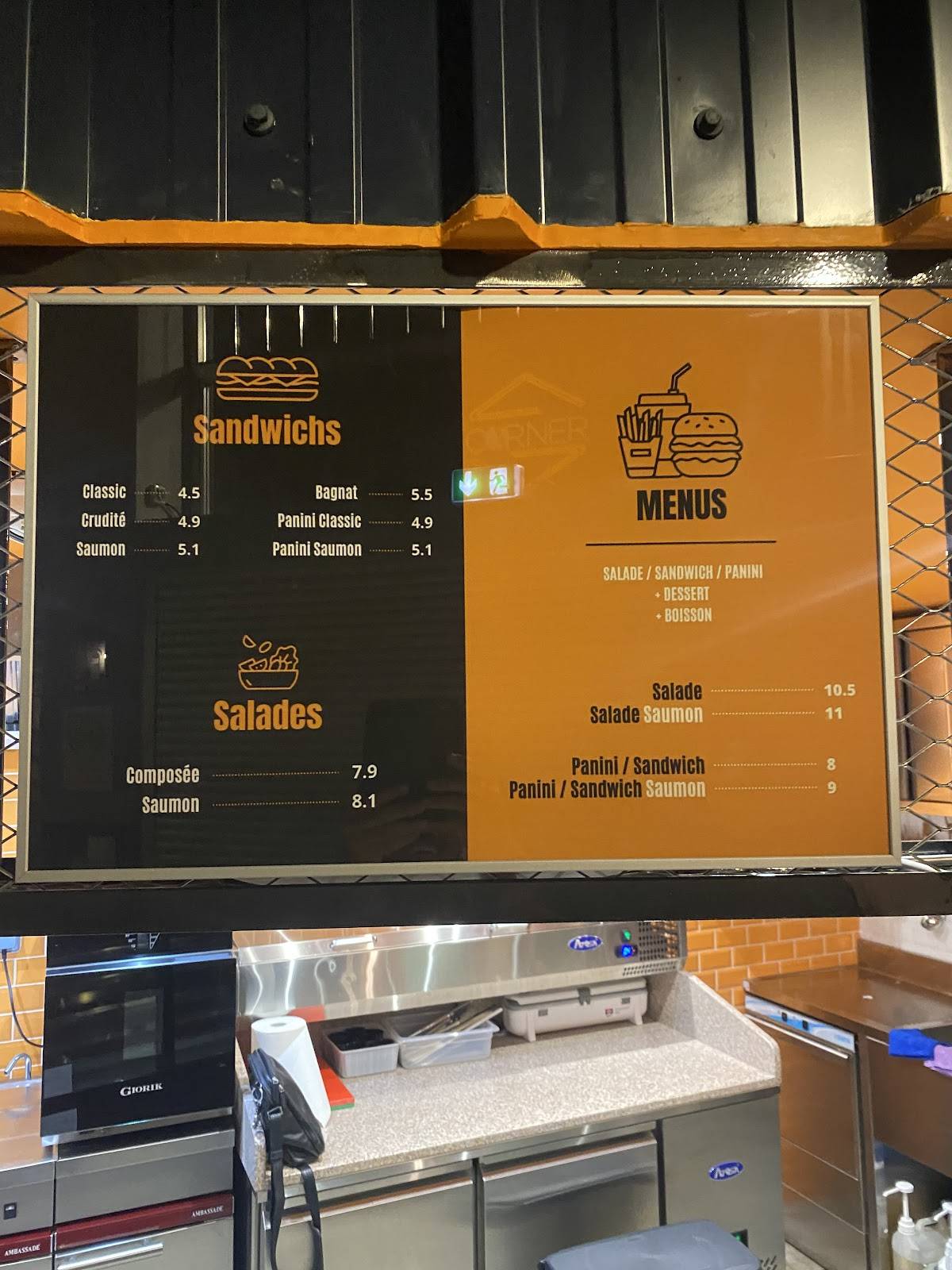 Corner Food меню
