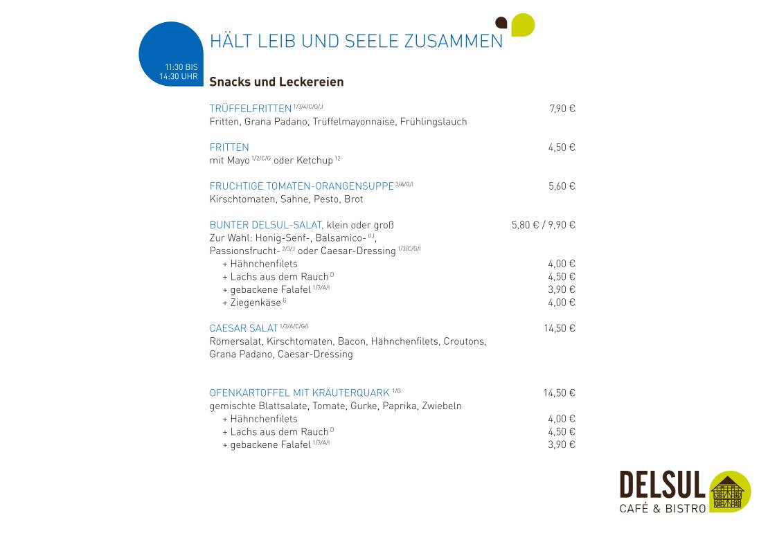 DELSUL - Café & Bistro меню