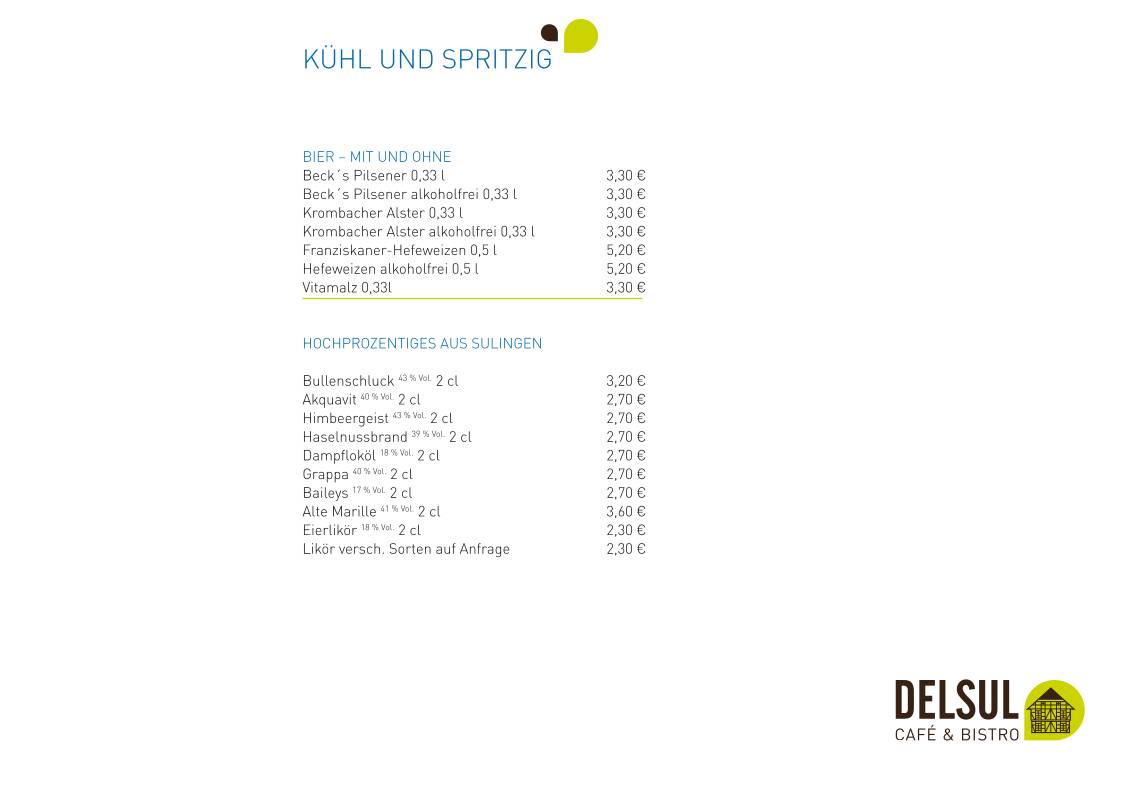 DELSUL - Café & Bistro меню