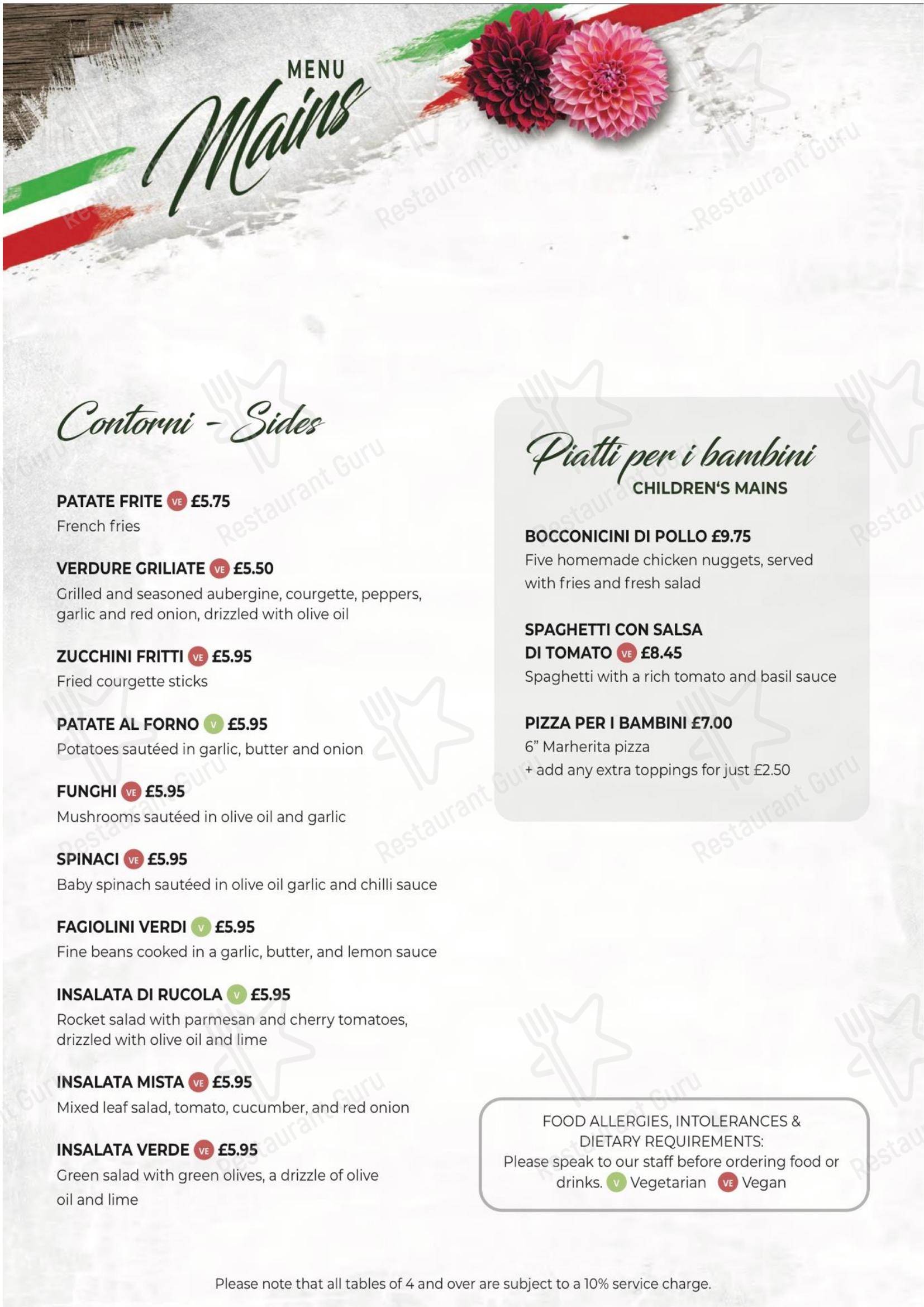Меню Dalia’s Bistro - еда и напитки