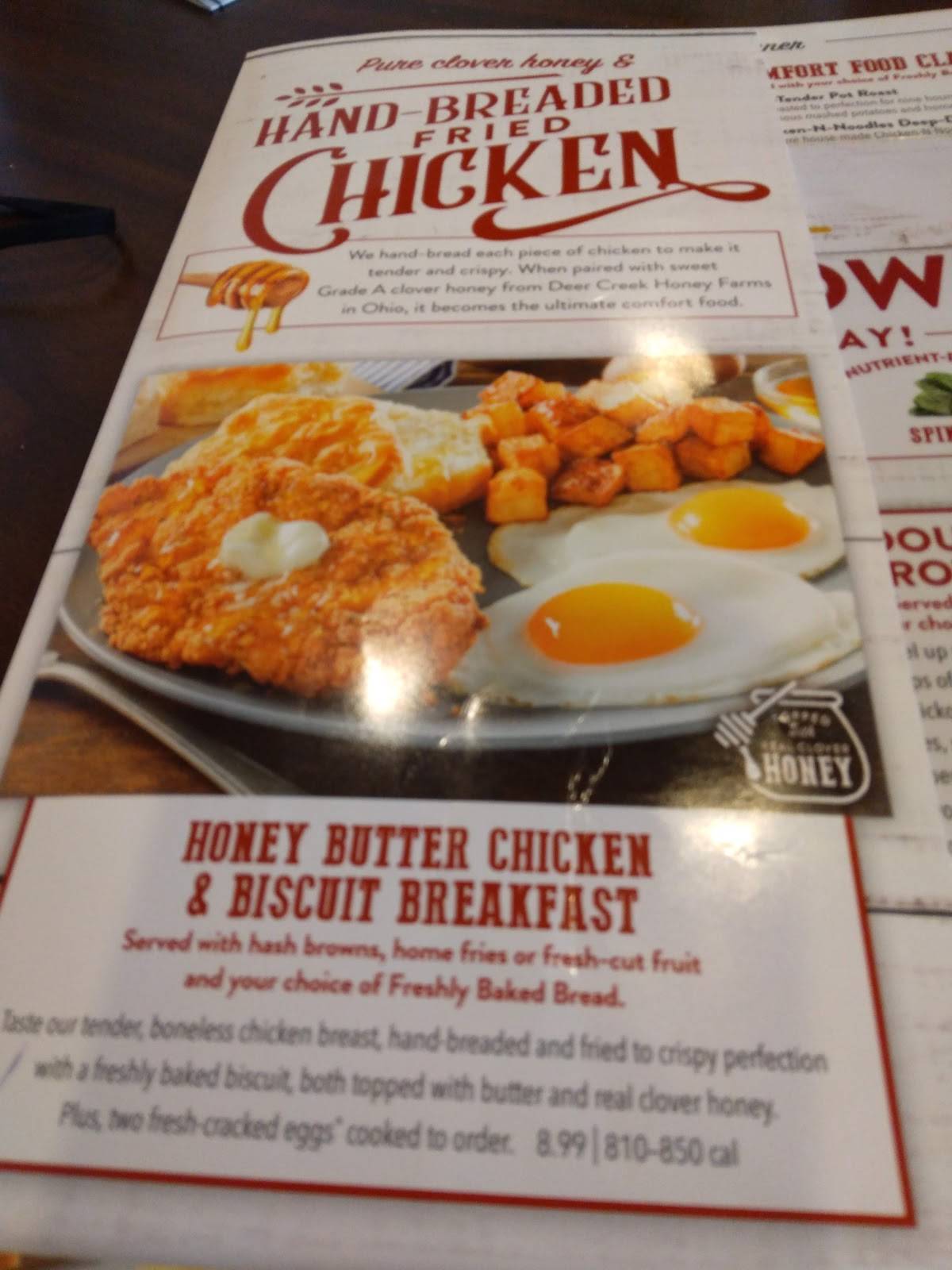 Bob Evans меню
