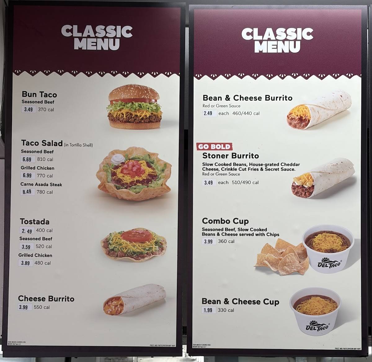 Del Taco меню