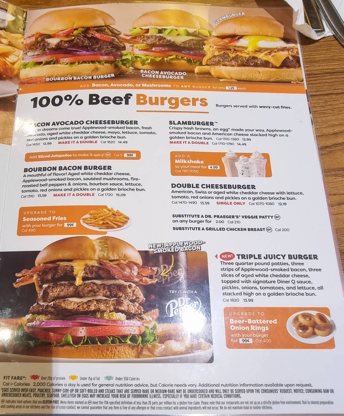 Denny's Restaurant меню