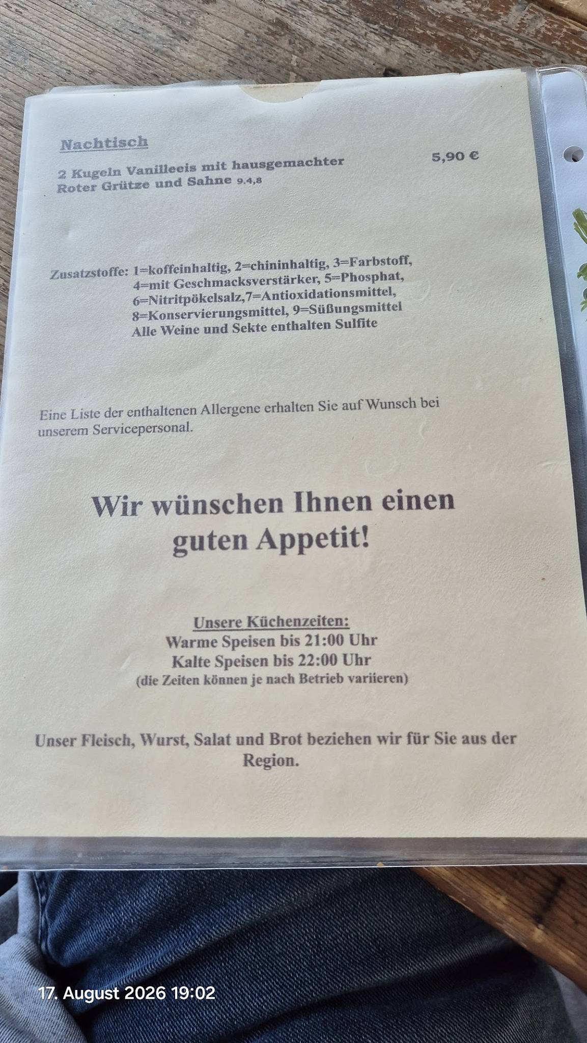 Der Rutenbieger меню