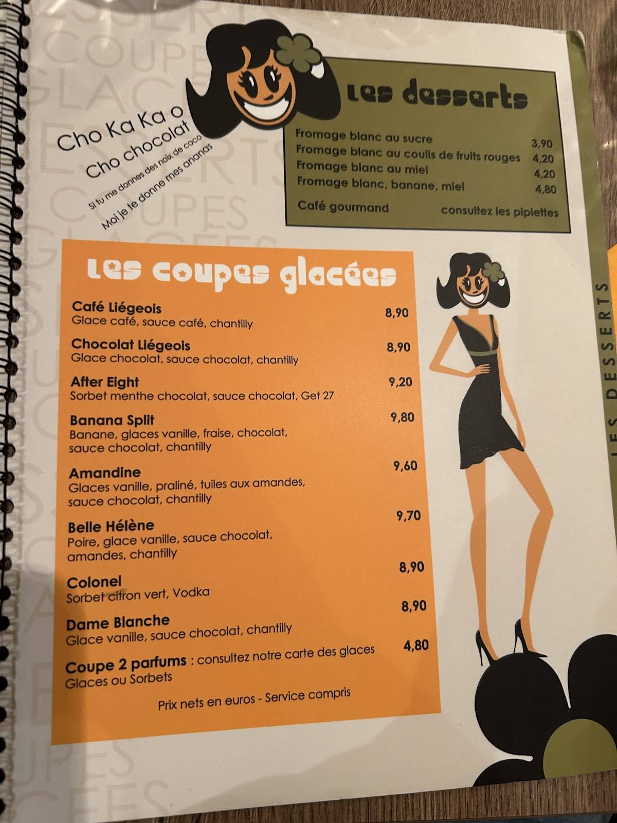 Creperie les Piplettes меню