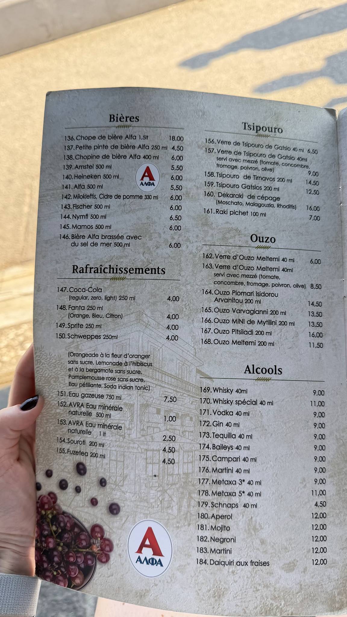 Diodos меню