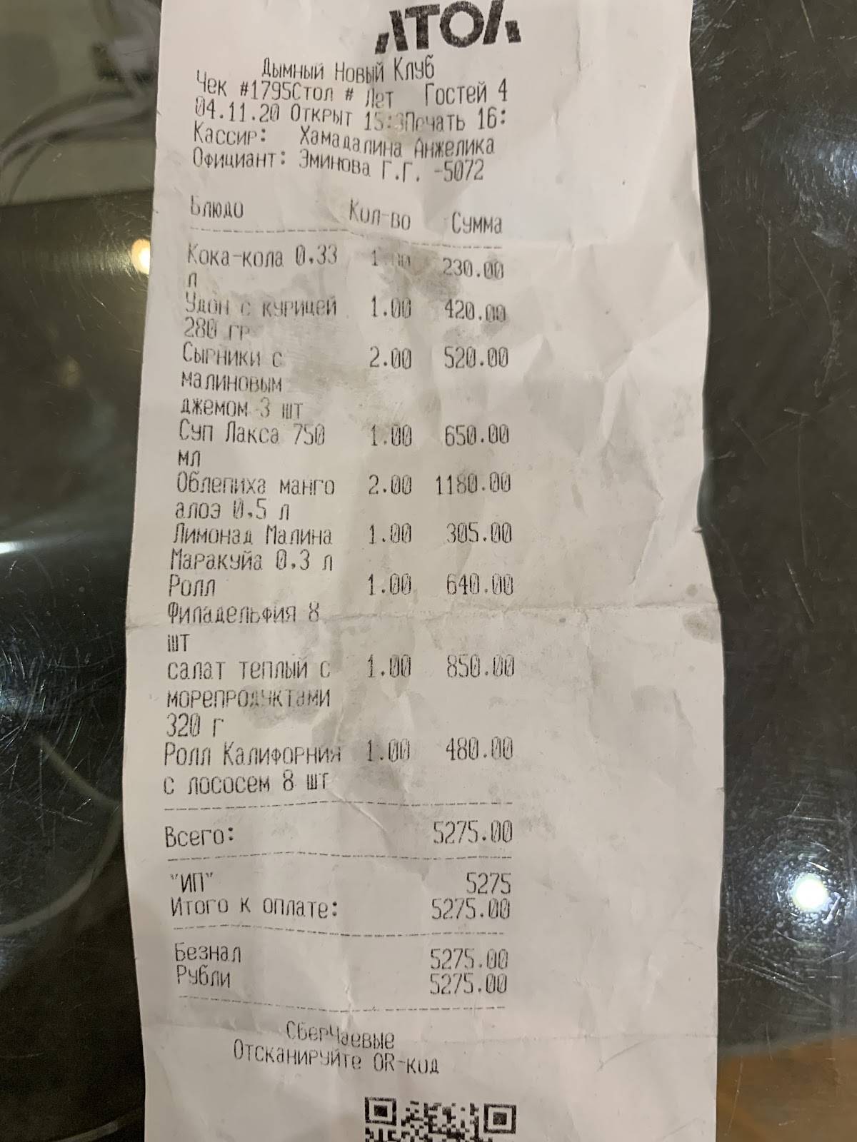 ДНК Рестолаб меню