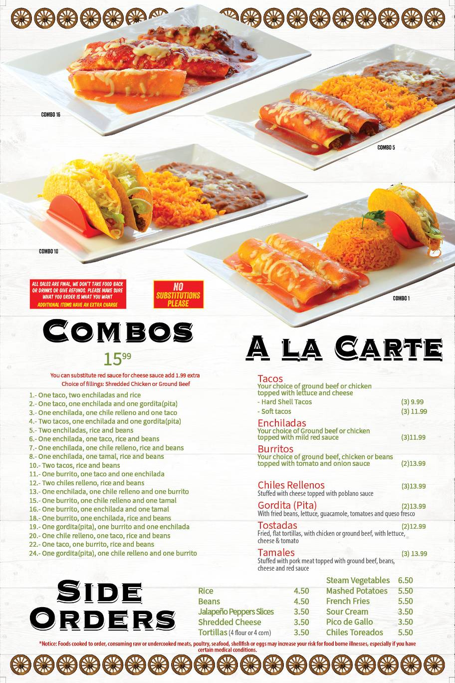 Don Ramon Mexican Restaurant меню