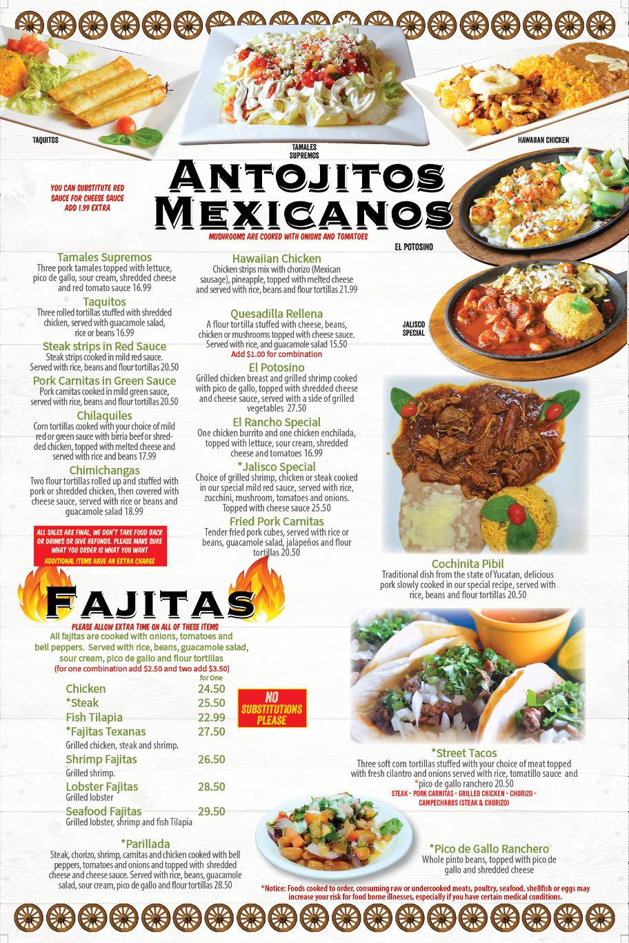 Don Ramon Mexican Restaurant меню
