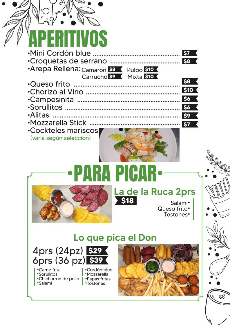 Don Ruca Restaurant меню