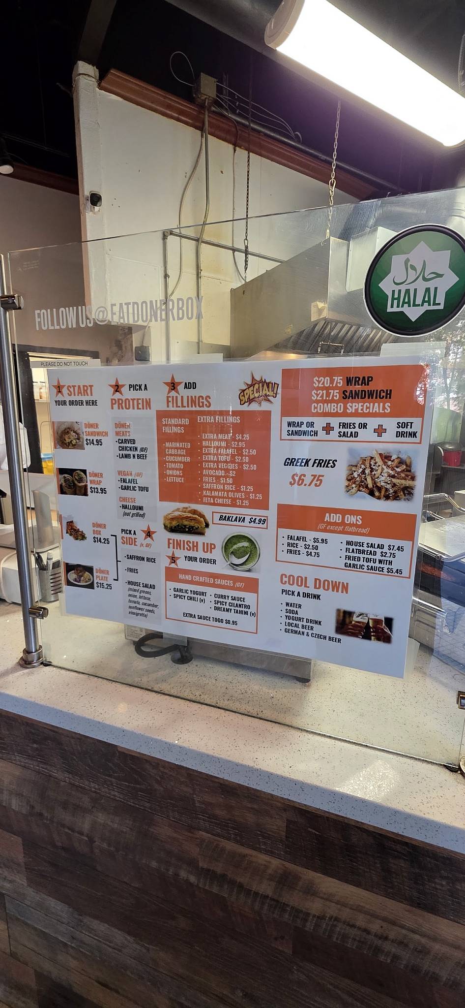 Doner Box (Doner Kebab) меню