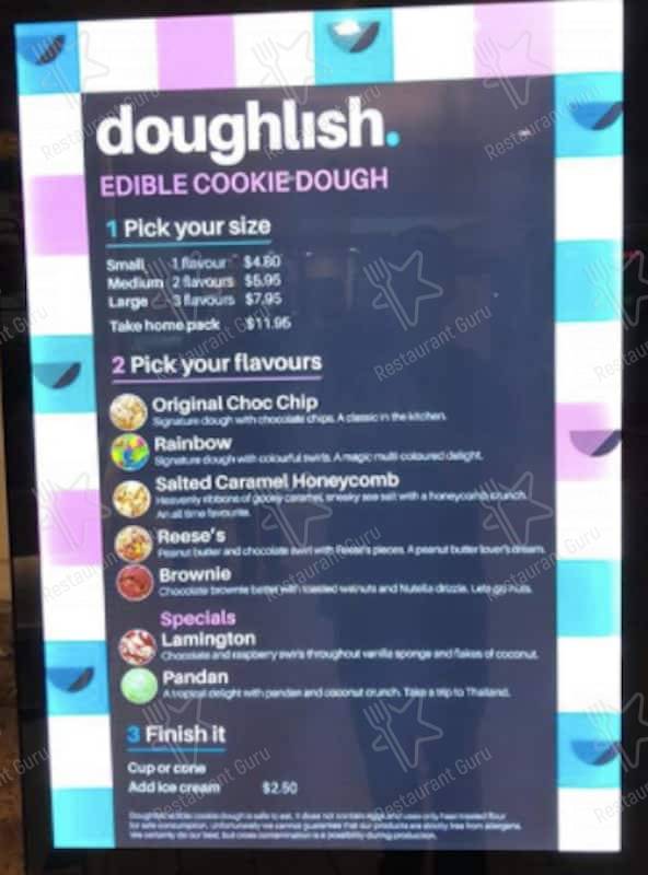 Doughlish меню