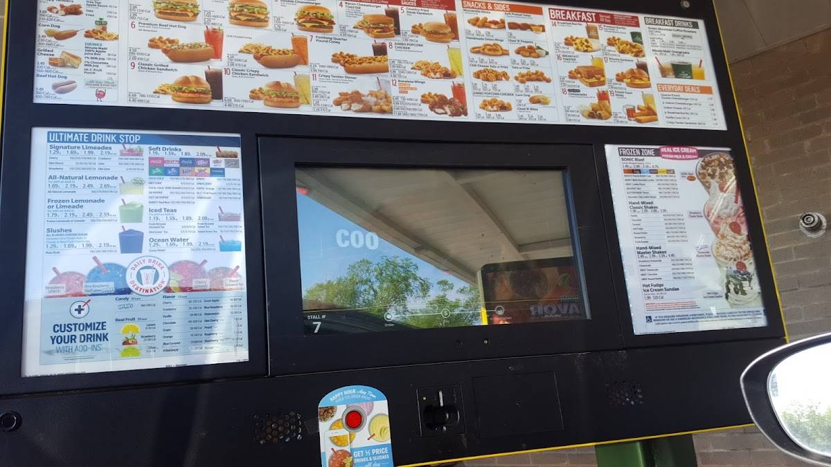 Sonic Drive-In меню