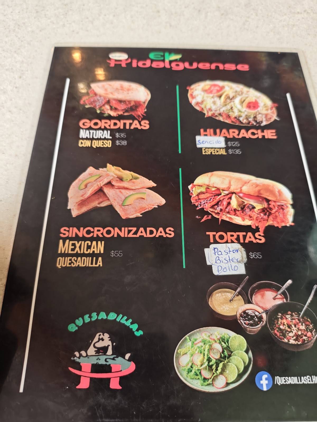 El Hidalguense меню