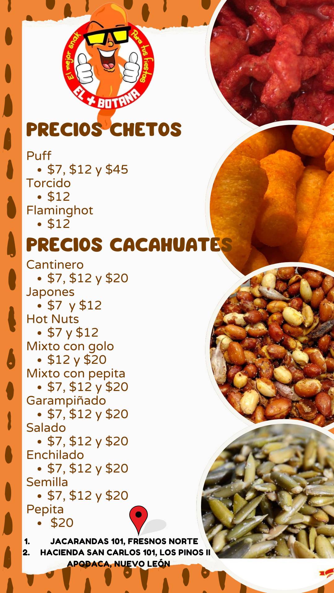 El Más Botana меню