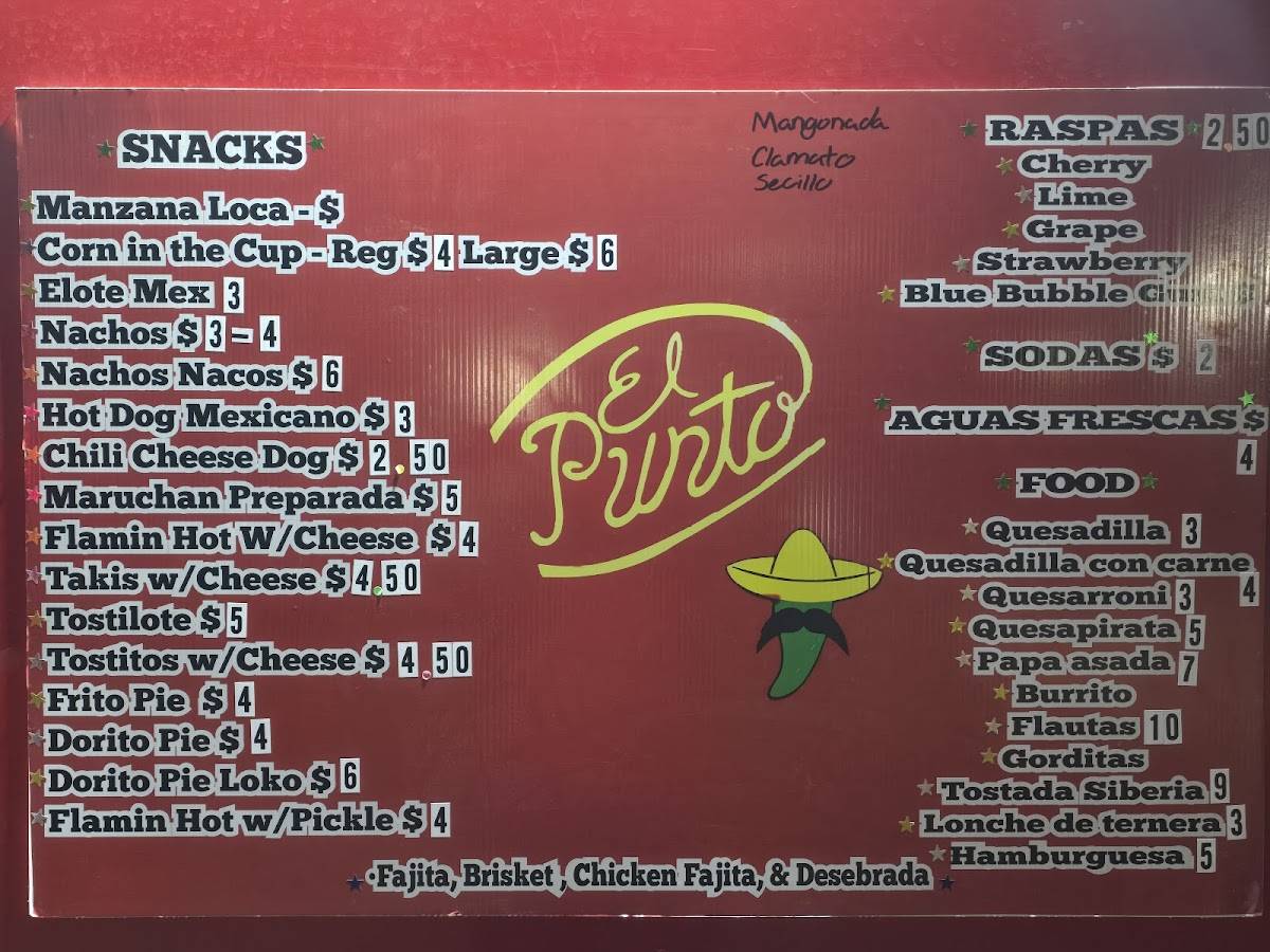 El Punto меню