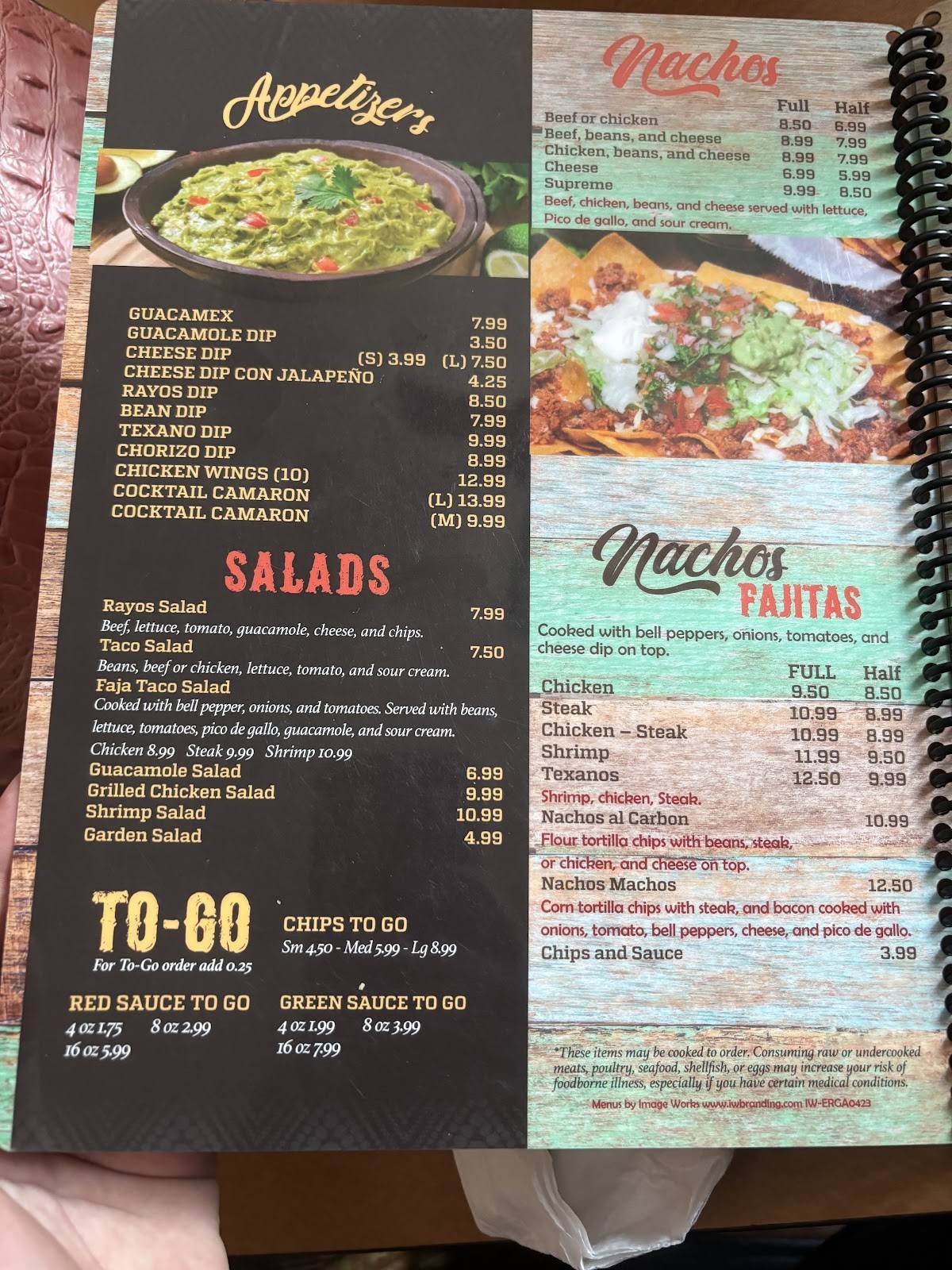 El Rayos Authentic Mexican меню