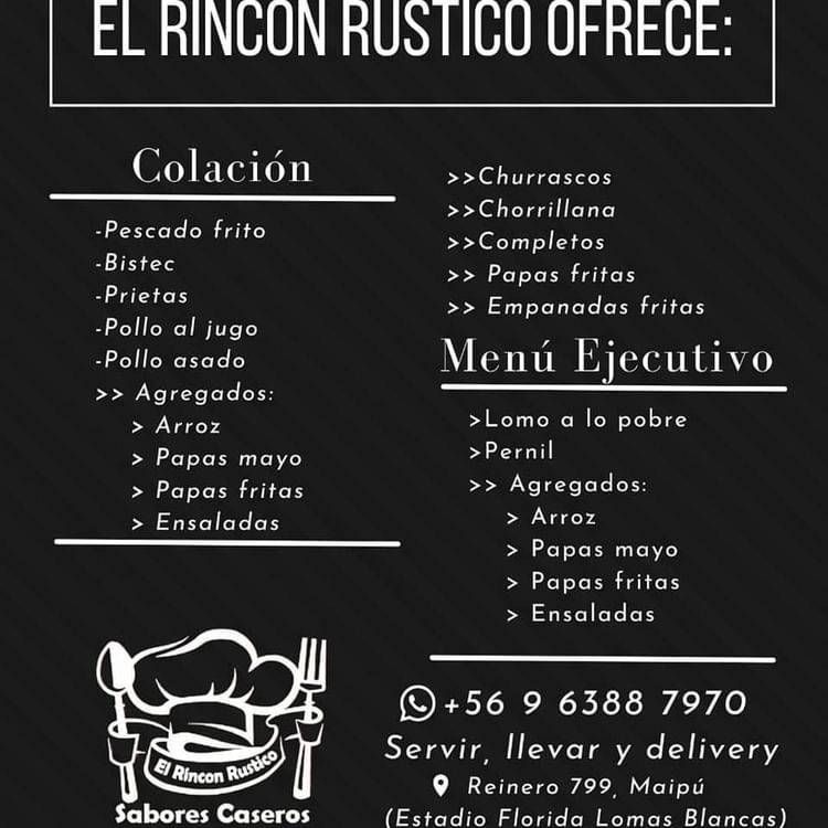 El Rincón Rústico меню