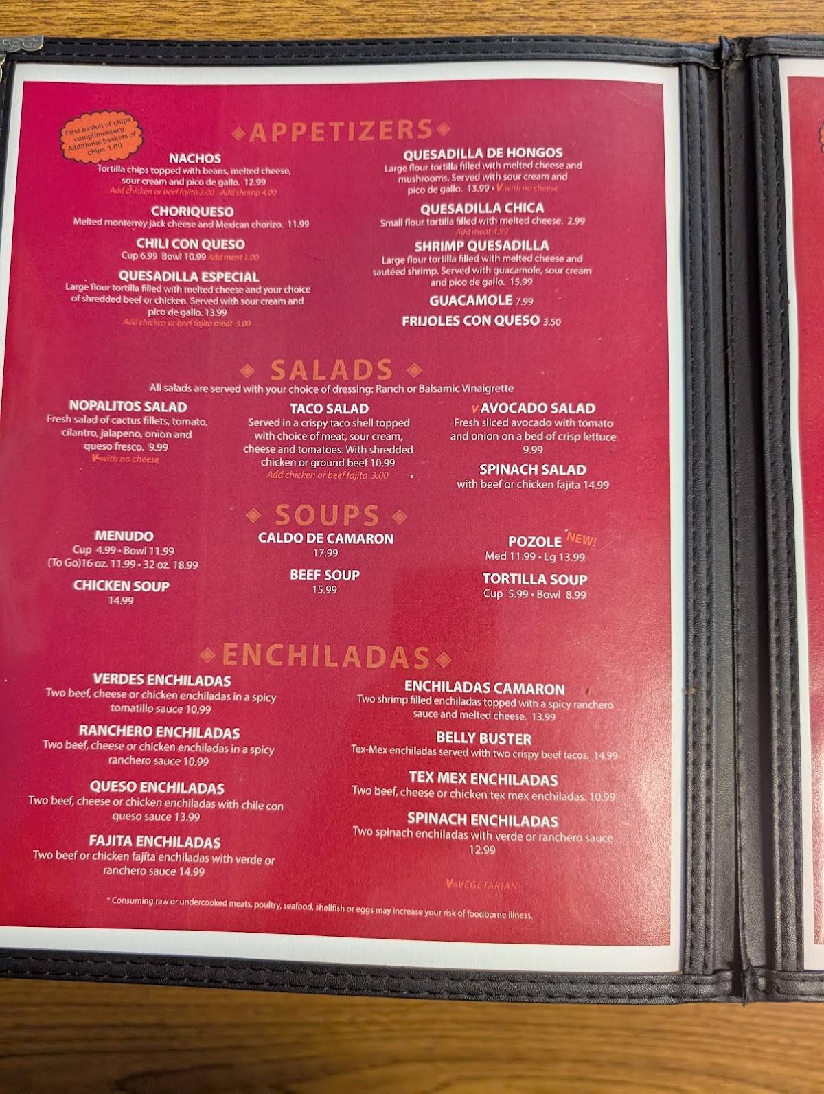El Rinconcito Del Sabor меню