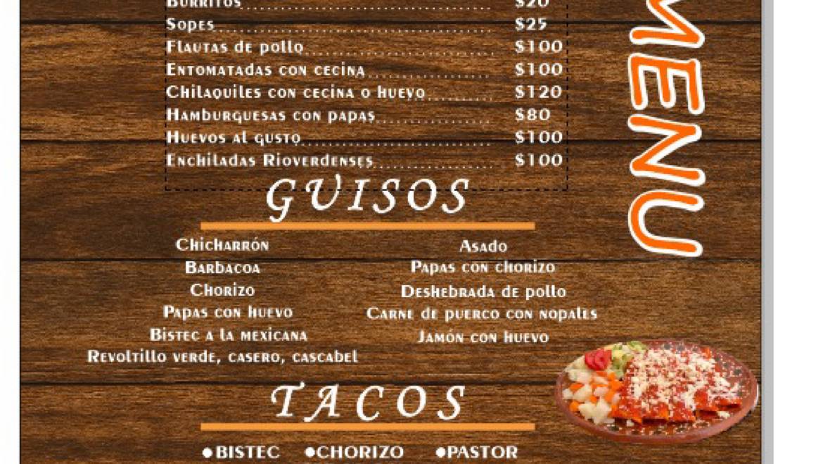El Sazón Del Rancho меню