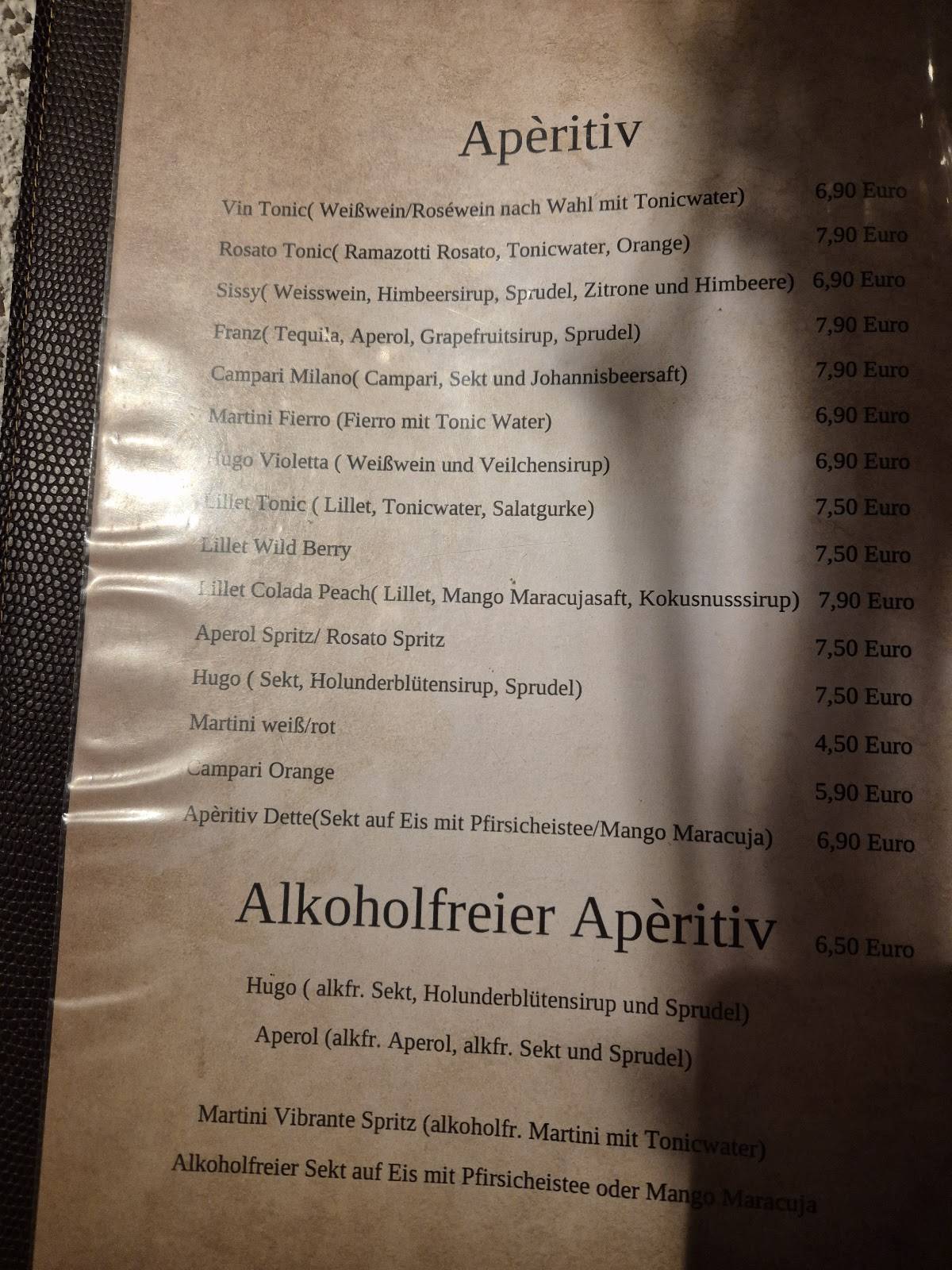 Gaststätte Sefa меню