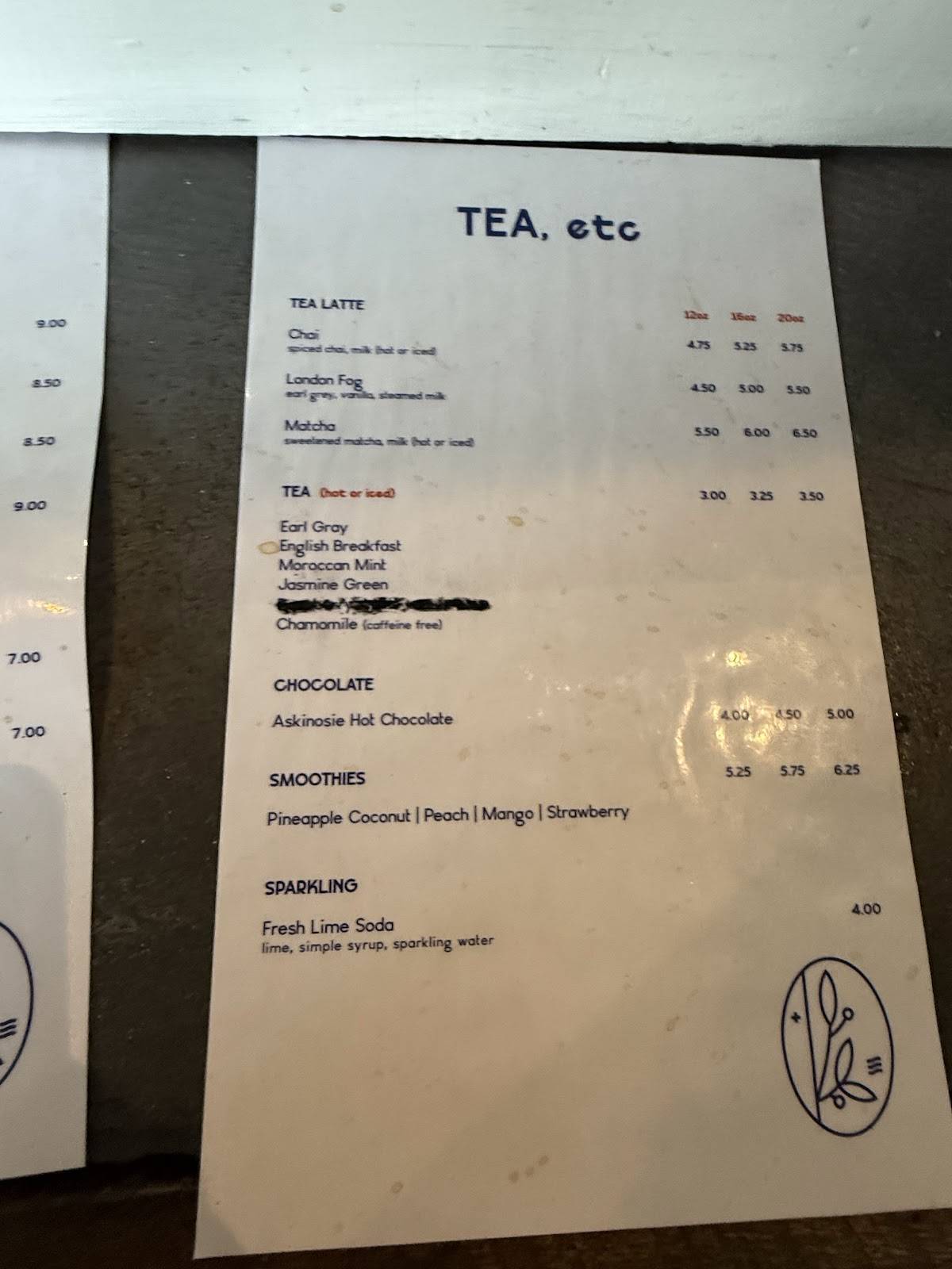 Eurasia Coffee Co меню
